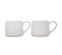 Mikasa Tasses en grès Farmhouse avec message d'amour, 2 pièces pour le thé, le café et le chocolat chaud, 380ml - Emballage cadeau, lavable au lave-vaisselle et au micro-ondes