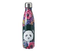 Mikasa Wild at Heart bouteille d'eau en acier inoxydable, 500ml, bouteille isotherme avec couvercle à vis pour les trajets quotidiens, l'école ou le gymnase, imprimé panda