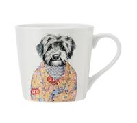 Mikasa x Tipperleyhill tasse en porcelaine, 380ml, tasse en porcelaine fine avec détails en or véritable, mug fantaisie pour le thé et le café avec impression de cockapoo, emballage cadeau