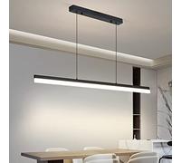 Mikeru Pendentif Led Moderne De 120cm À Intensité Variable, Éclairage D'Îlot De Cuisine Avec 3000/4500/6000k Et Luminosité Réglable, Éclairage Télécommandé Pour Salle À Manger, Bureau