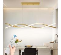 Mikeru Suspensions modernes pour table de salle à manger,dimmable avec télécommande,Lustre à hauteur réglable avec fonction de mémorisation pour salle à manger salon lampe de bureau lampe de cuisine