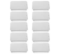 Mikikit 10pièces Boîte de Rangement Portable Fer Boîte de Rangement pour Cosmétiques Rectangulaire avec Couvercle Organiseur de Bijoux Métallique Étui Rectangulaire pour Accessoire