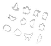 Mikikit 12 Pièces Emporte-pièce Mini Citrouille pour Biscuits Halloween, Moule à Pâtisserie en Petite Taille pour Décoration et Cuisson Festive