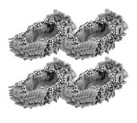Mikikit 2 Paires Pantoufles Serpillière en Chenille Lavables et Résistantes pour Nettoyage Sol Maison, Chaussettes de Balai Multi-usages Ménage Quotidien