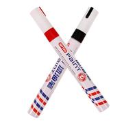 Mikikit 2 Pièces Stylo pour Pierre Tombale, Marqueur à Peinture Rouge Noir | Stylos Marqueurs à Base D'huile, Retouches Brillantes pour Lettres, Verre et Monuments, Usage Extérieur, Familles