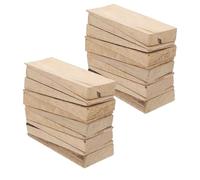 Mikikit 20 Pièces Kit de Coins en Bois pour Installation de Manche de Hache et Outils Agricoles, Fixation Sécurisée, Couleur Kaki, pour Entretien des Outils Agricoles
