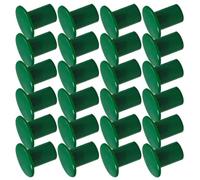 Mikikit 24 Pièces Capuchons de Protection en Plastique Rond pour Tiges de Bambou, Facile à Retirer, Protège Les Poteaux de Clôture en Bambou Jardins et Fermes