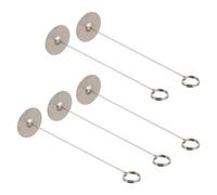 Mikikit 5pièces Lot de Porte-Cartes de Table INOX Support Numéro de Table Mariage Restaurant Clips Mémo pour Cartes de Menu et Marque-Place