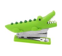 Mikikit Agrafeuse de Bureau Portable Mignonne Mini Agrafeuse Crocodile pour Étudiants Maison et Bureau Légère et Maniable Capacité Standard pour Agrafes Classiques