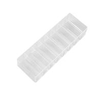Mikikit Boîte de Rangement Transparente 8 Compartiments, Plastique Solide Étanche, Kit 11 Pièces Organiseur Câble et Bande de Maintien pour Câble de Charge et Écouteurs Rangement Bureau