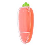 Mikikit Boîte Hermétique Alimentaire à 2 Compartiments en Abs Transparente Orange, Plateau de Fruits et Légumes Compartimenté, Contenant de Rangement pour Réfrigérateur Pratique et