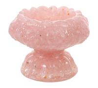Mikikit Bol Décoratif en Cristal Forme Fleur de Lotus Rose, Porte-bagues Élégant en Résine, Rangement Polyvalent pour Boucles D'oreilles et Colliers, pour Contemplation et Décoration