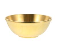 Mikikit Bol D'offrande Traditionnel en Laiton Doré Rond Bouddhiste 10cm à Usage Polyvalent pour Rituels et Décoration D'autel