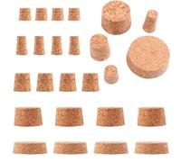 Mikikit Bouchons de Liège en Bois Couleur Marron Naturel pour Bouteilles Lot de 50 Étanchéité pour Vin, pour Bars et Maisons