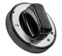Mikikit Bouton de Commande Compatible et Facile à Utiliser du Brûleur Gazinière en Bakélite Abs Noir, Résistant aux Hautes Températures pour Cuisinière Moderne