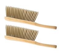 Mikikit Brosses de Nettoyage Manche en Bois à Poils Souples Lot de 2 Confortables et Poussières Nettoyage des Meubles sur Lit et Canapé