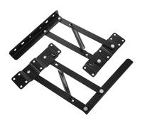 Mikikit Charnières Hydrauliques Pliantes pour Plateau Relevable de Table Basse, Cadre de Levage Noir Robuste, 1 Paire, Conçues pour Tables de Salon et Meubles Transformables