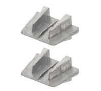 Mikikit Coin Métallique Argenté en Aluminium pour Hache et Marteau, 2 Pièces, Cale de Manche en Bois, Convient pour Fixation et Réparation sur Sites de Construction et Bureaux