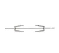 Mikikit Fourchette pour Poulet en Acier Inoxydable Vis de Serrage, Accessoire Rotissoire Professionnel Facile à Insérer et Retirer, Set de 1 Cuisine Barbecue