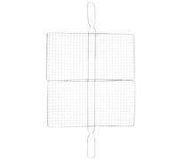 Mikikit Gril Portable à Rôtir en Acier Inoxydable avec Filet de Barbecue Pliable, Design en Maille Facile à Utiliser pour Cuisson en Plein Air et Barbecue