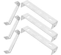 Mikikit Kit de Montage 6pcs en Fer Argenté pour Supports Muraux et Plafonniers, Trous Horizontaux et Verticaux, Design Minimaliste pour Éclairage Intérieur et Extérieur