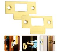 Mikikit Kit de réparation en acier inoxydable 2 pièces - plaque de gâche pour serrure de porte, installation facile pour mise à niveau de porte