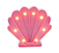 Mikikit Lampe de Nuit LED de Coquillage Rose, Fonctionnant sur Batterie, Décoration Créative pour Chambre et Chevet