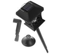 Mikikit Lampe Solaire Extérieure Décorative Lot de 2 Pièces Lampe de Prise de Terre en Pp Noir, Résistante aux Intempéries Élégantes et Fonctionnelles pour Jardin et Patio