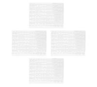 Mikikit Lot de 4 Lettres Thermocollantes en Vinyle Flocké Blanc pour T-shirts et Vêtements, Application au Fer Facile, pour Créations Artisanales et Personnalisations