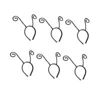 Mikikit Lot de 6 Serrage-têtes Antennes Fourmi en Tissu Noir pour Cosplay Halloween, Accessoires pour Cheveux de Tentacules D'insectes, pour Tenue de Fête