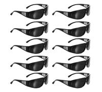 Mikikit Lunettes de Protection pour Soudeur Noir en Polycarbonate et Abs, Maintien Ferme, 10 Paires, Protection Oculaire pour Soudage et Gaz