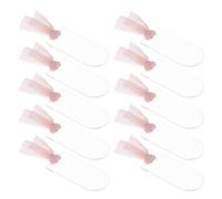 Mikikit Marque-Places en Acrylique Transparent 20pcs Élégant Design avec Ruban Solide pour Réservations de Tables et Dîners de Mariage