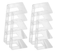 Mikikit Organisateur de Bureau en Plastique 2 Pièces pour Documents et Livres, Support Vertical Simple pour Bureau et Salon, Prévient Le Désordre et Maintient la Rangement