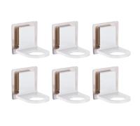 Mikikit Patère Adhésive pour Bouteille, Support Mural Étanche pour Accessoires Salle de Bain, Rangement Pratique sans Perçage, Lot de 6 Crochets Robustes