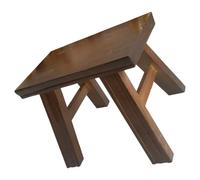 Mikikit Petit Simple Polyvalent Léger et Rectangulaire Bois Tabouret Design Rustique Fonctionnel pour Salle de Bain et Chambre D'garçon et Filles
