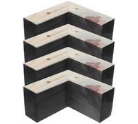 Mikikit Pieds de Meuble en Bois en Forme de L 4pcs pour Canapé et Table, Design Respectueux du Sol, Adaptés la Réparation de Meubles et Bricolage