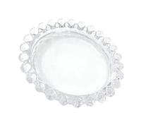 Mikikit Plaque en Verre Chic pour Servir Petits Snacks et Apéritifs la Maison Cuisine Design Élégant et Bord Perlée