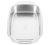 Mikikit Plat à Rôtir Rectangulaire Acier Inoxydable Grand Modèle pour Poisson Crustacés et Viande Compatible Poêle et Four pour Usage Domestique et Professionnel