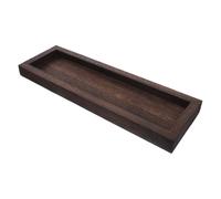 Mikikit Plateau à Bougies Rustique en Bois, Plateau de Table Basse de Style Campagnard, Ovale, Bois, Gain de Place, Brun Café, pour Centre de Table de Salon et Salle à Manger