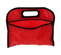 Mikikit Pochette à Outils Légère en Tissu Oxford Rouge avec Fermeture Éclair, Organiseur Portable et Design Simple pour Rangement Pratique des Outils