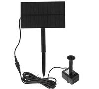 Mikikit Pompe à Fontaine à Énergie Solaire Carrée 1,5 W Noire | Débit 150 L/h, Plaque en Silicium et Plastique, Installation Facile, Plusieurs Modes de Jet