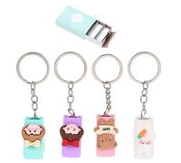 Mikikit Porte-clés Agrafeuse Miniature Créative en Lot de 5 Set de Set, Décoration Pratique et Accessoire Élève, Compact et Facile à Transporter