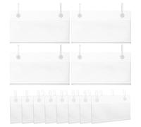 Mikikit Porte-étiquettes Résistant la Déformation 50 Pièces Transparent en Pvc 100x40mm, Design Multiple Usage pour Étiquettes de Prix pour Supermarchés et Centres Commerciaux
