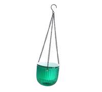 Mikikit Pot de Plante Suspendu Auto Arrosant Transparent Durable Crochet de Suspension pour Plantes Dintérieur Support Net pour Décoration Maison et Jardin Moyenne Verte
