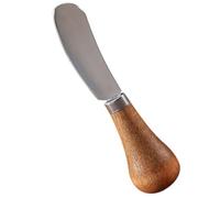 Mikikit Racloir à Beurre Pratique en Acier Inoxydable et Bois, Outil Portable pour Table à Dîner et Service de Fromage Facile