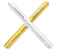 Mikikit Ramasse-miettes Lot de 2 en Acier Inoxydable Doré et Argenté Racleur de Table Portable Balayeuse à Miettes Outil de Nettoyage Ménager pour Nappes pour Restaurants et Maison