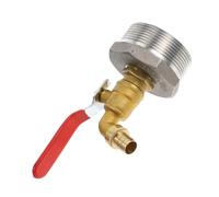 Mikikit Robinet Pour Fût 2 Pouces 55 Gallons En Laiton Avec Joint D’étanchéité, Adaptateur 3/4 Pouces Pour Réservoir D’eau Ibc, Robinet Spécial Pour Récupération D’eau De Pluie Et Arrosage Jardin