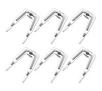 Mikikit Set de 6 Fourchettes en Acier Inoxydable pour Poulet Rôti et Viande, Accessoires Résistants à L'usure la Casse, pour Barbecue et Camping