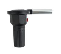 Mikikit Souffleur D'air Électrique Portable Fonctionnement Simple pour Barbecue Noir Compact et Matériau Abs Alliage D'aluminium pour Camping et Grillades Charbon