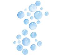 Mikikit Stickers Muraux Bulles en PVC pour Salle de Bain, Autocollants Amovibles sans Trace, Décoration DIY Facile à Utiliser et Design Chic et Frais